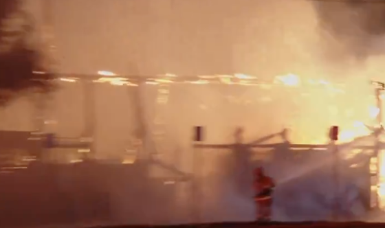 Incendio en el Jay Littleton Ball Park.