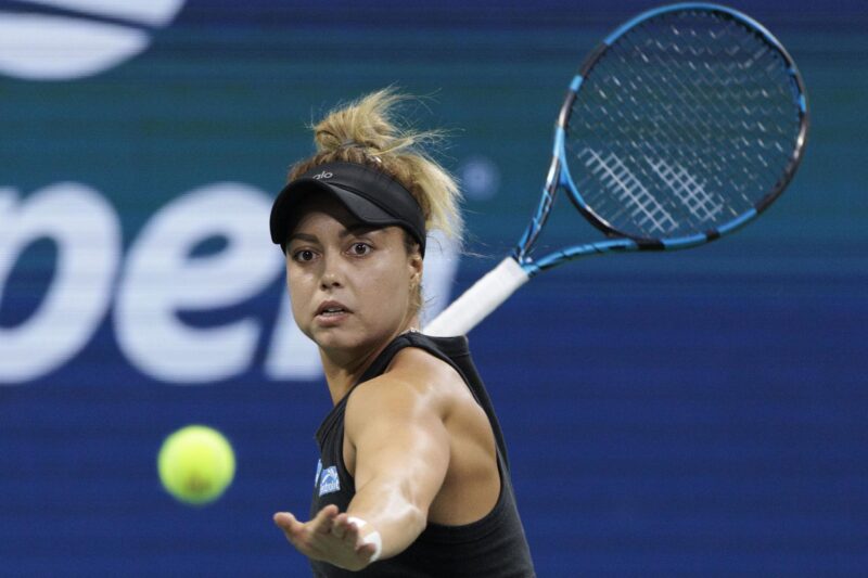 Renata Zarazua de México en acción durante un juego del US Open en Nueva York, EE.UU. EFE/EPA/CJ GUNTHER