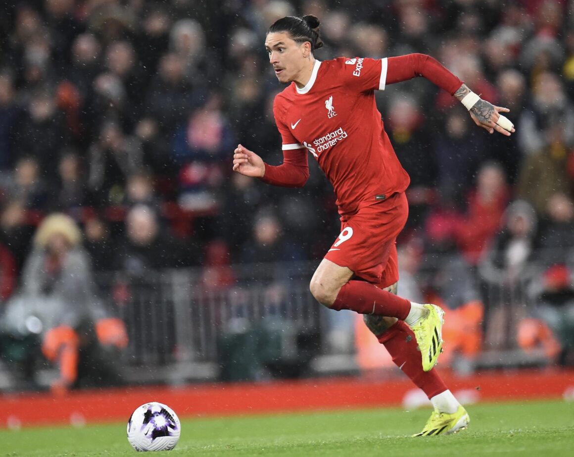 El jugador uruguay del Liverpool Darwin Nunez. EFE/EPA/PETER POWELL