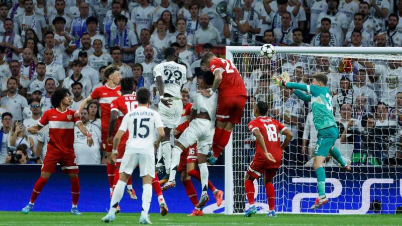 Kylian Mbappé y su primer gol con Real Madrid en Champions League Kylian Mbappé y su primer gol con Real Madrid en Champions League