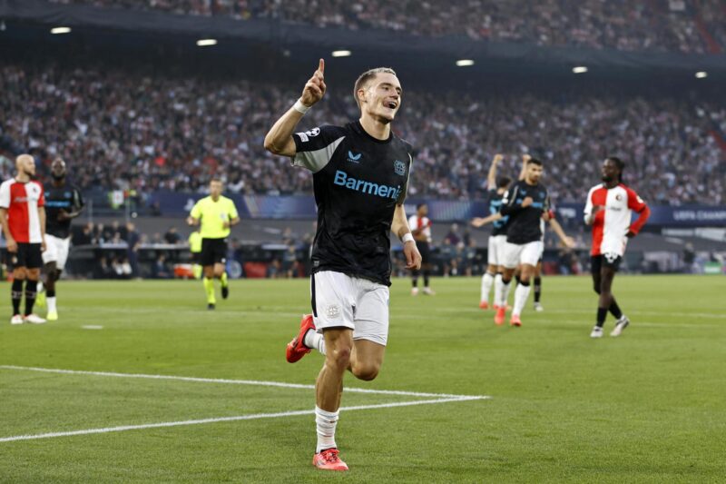 Los fichajes que Xabi Alonso tiene en la mira para su Real Madrid El jugador alemán Florian Wirtz, del Bayer 04 Leverkusen, celebra el 1-0 durante el partido de la UEFA Champions League que han jugado Feyenoord Rotterdam y Bayer 04 Leverkusen en el Feyenoord Stadion de Kuip en Rotterdam, Países Bajos. EFE/EPA/MAURICE VAN STEEN