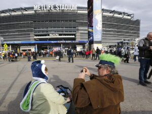 Fotografía de archivo del MetLife Stadium de Nueva Jersey ha sido designado este sábado por la FIFA como uno de los estadios que albergarán en 2025 la primera edición del Mundial de Clubes. EFE/EPA/ERIK S. LESSER Mundial 2026 tormentas
