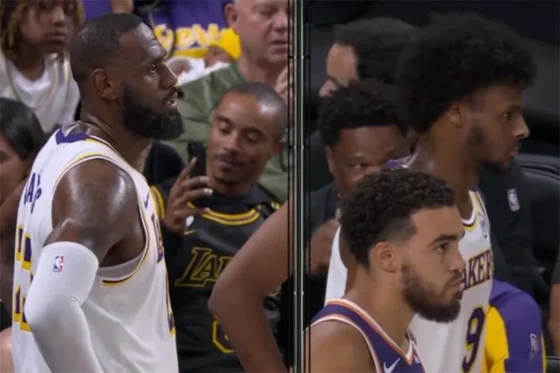 LeBron y Bronny James hicieron historia en la pretemporada de la NBA