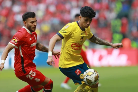 Águilas del América contra Toluca en los Cuartos de Final de la Liga MX. Foto: EFE