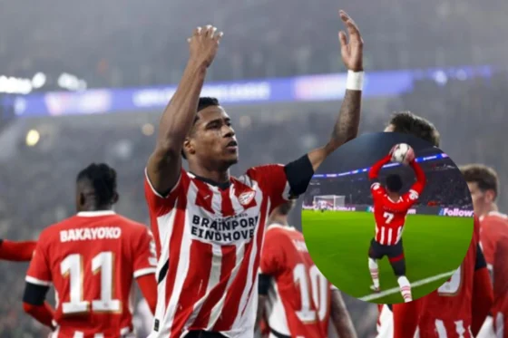 El VAR no intervino en un gol que debió ser anulado para el PSV ante el Girona en la UEFA Champions League. (Fotos: EFE/EPA/MAURICE VAN STEEN - Captura de pantalla transmisión del partido)