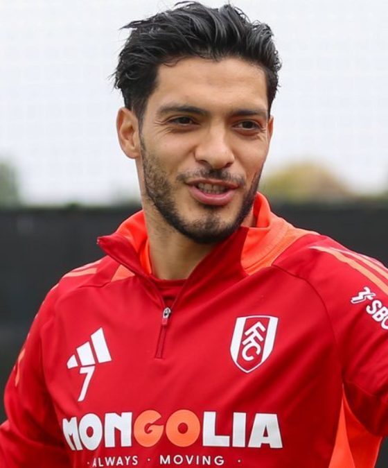 Raul Jimenez en entrenamiento con el Fulham.