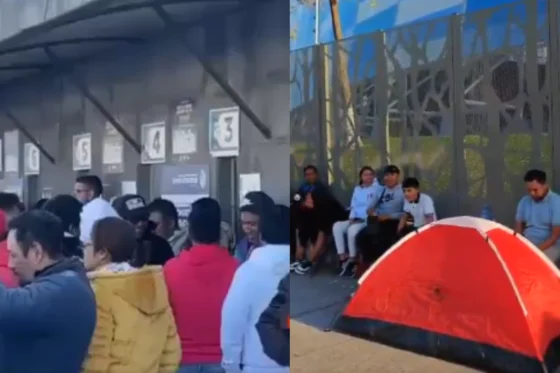 Afición acampa afuera del Estadio Cuauhtémoc sin éxito en la búsqueda de boletos en taquilla para la Final de ida en Liga MX. (Fotos: Capturas de pantallas)
