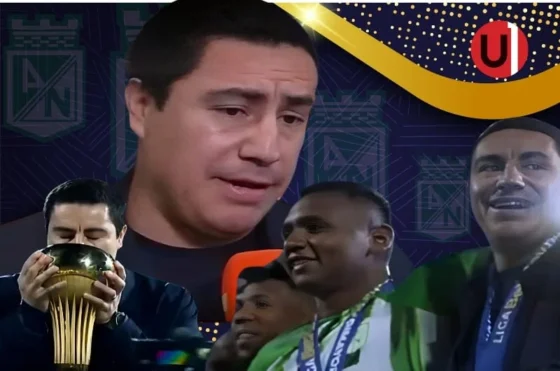 Efraín Juárez D.T. del Atlético Nacional de Colombia.