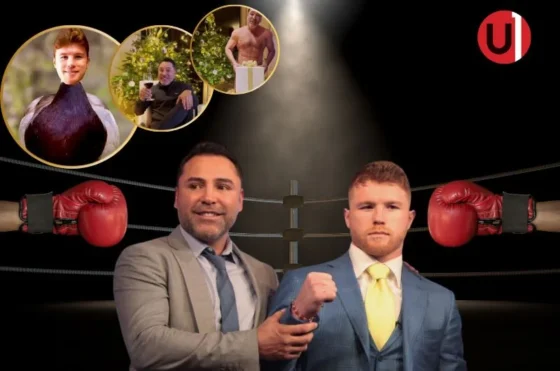 Óscar de la Hoya y Saúl "el Canelo" Álvarez