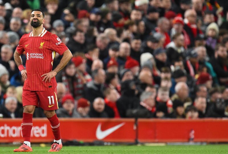 Mohamed Salah, en el 2-2 frente al Fulham. EFE/EPA/PETER POWELL
