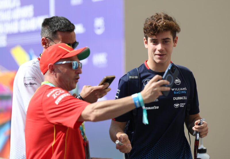 El piloto argentino de Williams Franco Colapinto en Abu Dabi. EFE/EPA/ALI HAIDER