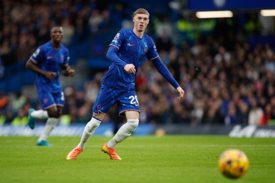 El jugador Cole Palmer, del Chelsea, durante el partido de la Premier League que han jugado Chelsea y Aston Villa en Londres Reino Unido. EFE/EPA/DAVID CLIFF