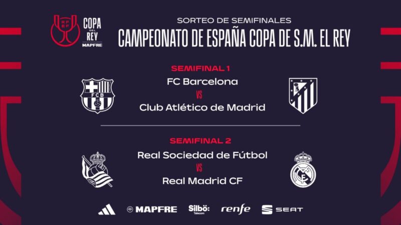 Copa del Rey: Así se jugarán las semifinales Copa del Rey