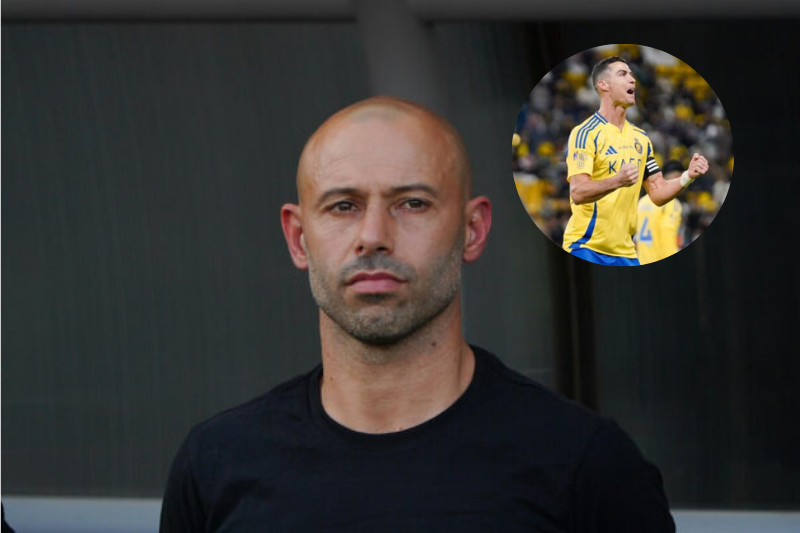 Mascherano contesta a Cristiano Ronaldo tras polémicas declaraciones El entrenador Javier Mascherano de Inter Miami reacciona en un partido amistoso ante Sporting San Miguelito. EFE/Eliecer Aizprua /Captura de pantalla