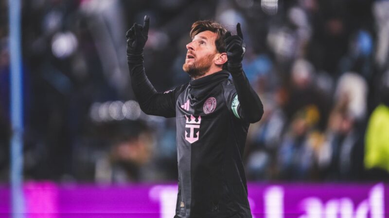 Lionel Messi en el partido entre Inter Miami y Sporting Kansas. Foto de Archivo.