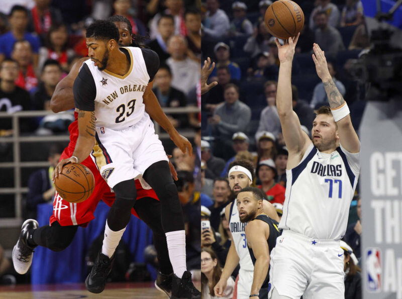 Mavericks sufre paliza de Cavaliers en el primer juego sin Doncic Fotografías del esloveno Luka Doncic (d) y Anthony Davis, quienes han sido señalados este sábado como protagonistas de un presunto intercambio que promete estremecer la NBA. EFE/ ARCHIVO