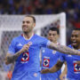 Carlos Rotondi de Cruz Azul celebra un gol en el Estadio Jalisco, en Guadalajara (México). Archivo. EFE/ Francisco Guasco