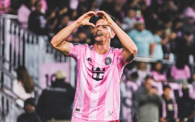 Celebración del argentino Tadeo Allende. / X: @InterMiamiCF