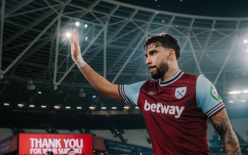 Lucas Paquetá en un partido con West Ham. / Instagram: @lucaspaqueta