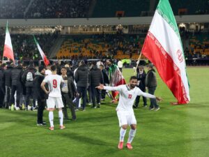 Los jugadores de Irán celebran su clasifiación para el Mundial.