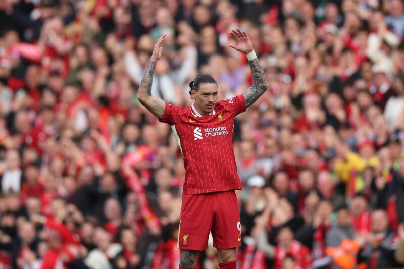 Decepciones de la Premier League 2024-25: jugadores que no cumplieron El delantero uruguayo Darwin Nunez celebra 1-1 durante el partido de la Premier League que han jugado Liverpool FC y Southampton FC, en Liverpool, Reino Unido. EFE/EPA/ADAM VAUGHAN