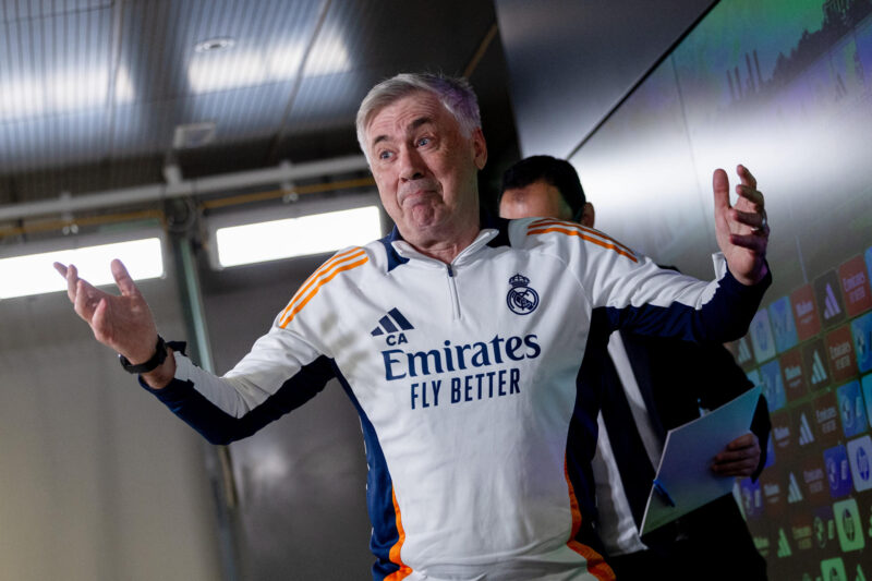 Dos seleccionados argentinos levantan interés en el Real Madrid El entrenador del Real Madrid Carlo Ancelotti, durante la rueda de prensa ofrecida esta mañana en la Ciudad Deportiva de Valdebebas. EFE/Daniel González