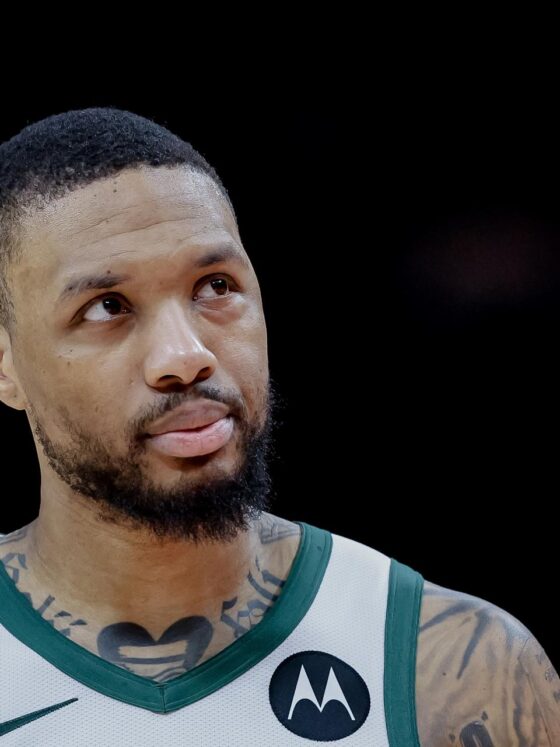 Fotografía de archivo del 05/03/2025 del jugador de los Milwaukee Bucks Damian Lillard. EFE/Erik S. Lesser