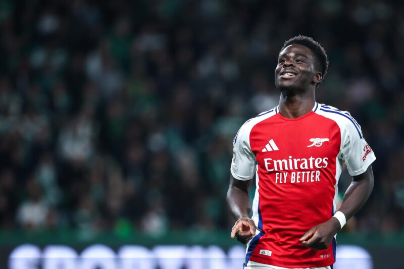 Saka anota luego de 101 días en victoria del Arsenal frente al Fulham El jugador del Arsenal player Bukayo Saka. EFE/RODRIGO ANTUNES