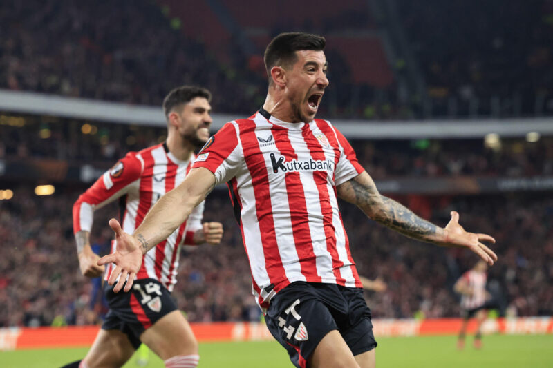Cuartos de final de la Europa League: Clasificados, partidos y fecha El lateral del Athletic Yuri Berchiche celebra tras anotar el segundo gol del equipo este jueves, durante el partido correspondiente a la vuelta de los octavos de final de la Europa League, entre el Athletic de Bilbao y la Roma EFE/ Miguel Toña