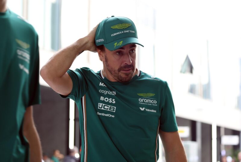 El español Fernando Alonso (Aston Martin), doble campeón del mundo de Fórmula Uno, en el Gran Premio de Arabia Saudí, EFE/EPA/ALI HAIDER