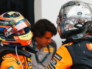 Oscar Piastri y Lando Norris de McLaren en el GP de Miami de la Formula 1. / Instagram: @mclaren