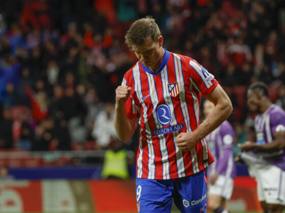 El delantero noruego del Atlético de Madrid, Alexander Sorloth, en el estadio Metropolitano en foto de archivo de Mariscal. EFE
