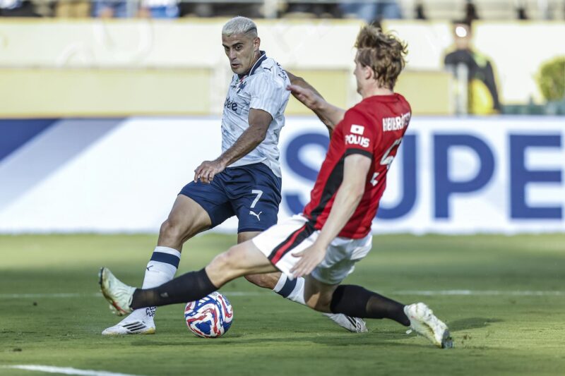 Siguiente paso para Rayados en el Mundial de Clubes German Berterame (i), anotó doblete para el Monterrey en el partido ante el Urawa Red Diamonds en Pasadena, California. EFE/EPA/CAROLINE BREHMAN
