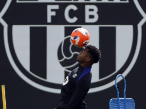 El jugador del FC Barcelona Ansu Fati en foto de archivo de Alberto Estévez. EFE