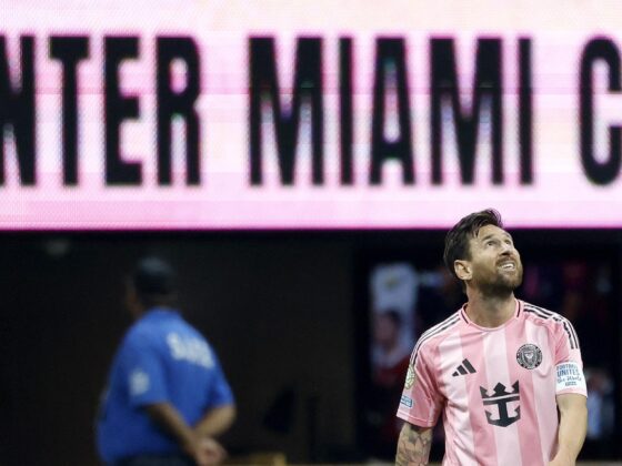 Lionel Messi del Inter Miami durante un partido del Mundial de Clubes. EFE/ERIK S. LESSER