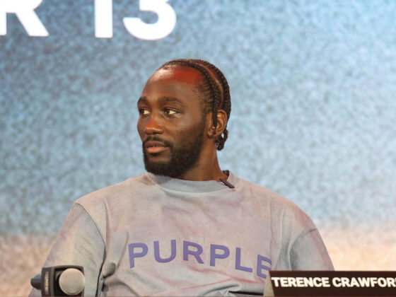 El estadounidense Terence Crawford asiste a una rueda de prensa en Nueva York (Estados Unidos). EFE/Octavio Guzmán