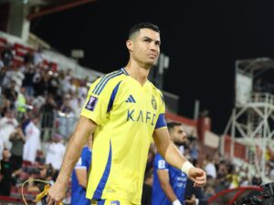 Cristiano Ronaldo durante un partido con Al-Nassr. EFE/EPA/(Archivo 22/10/2024)/ALI HAIDER