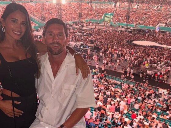 Messi y Antonella brillan en el concierto de Coldplay en Miami