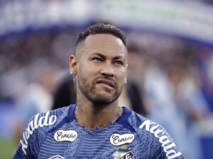 Neymar, jugador del Santos de Brasil