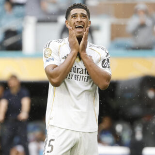 Jude Bellingham de Real Madrid en acción ante Juventus en el Mundial de Clubes. EFE/ Juan Ignacio Roncoroni