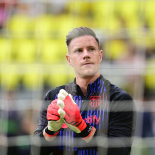 Fotografía de Andreu Esteban en la que puede verse en una imagen de archivo del 22 de septiembre de 2024 al portero alemán del FC Barcelona Marc-André ter Stegen. EFE