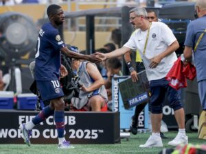 Ousmane Dembele, una de las figuras del PSG. EFE/EPA/JUSTIN LANE