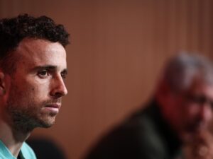 Fotografía de archivo (08/06/2022), del futbolista del Liverpool Diogo Jota, de 28 años, que ha fallecido, junto a su hermano André, de 26, esta madrugada en un accidente de tráfico ocurrido en la A52, en Cernadilla (Zamora). EFE/RODRIGO ANTUNES