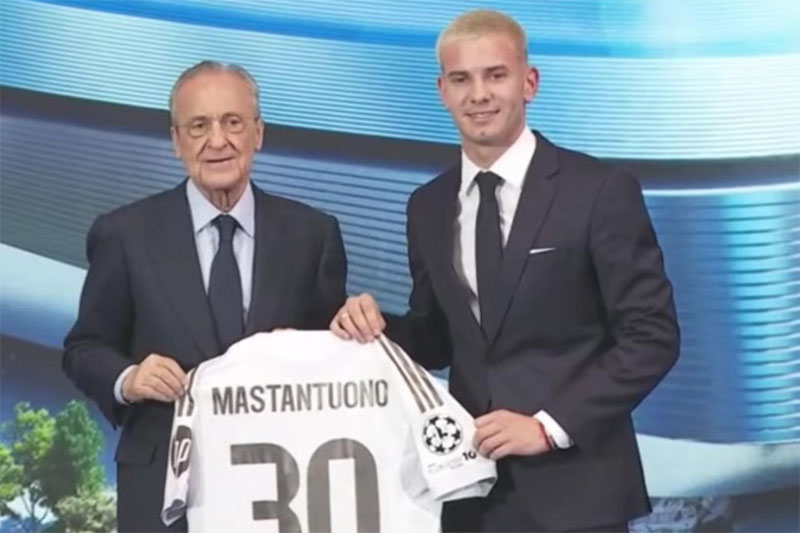 Franco Mastantuono fue presentado como nuevo jugador del Real Madrid