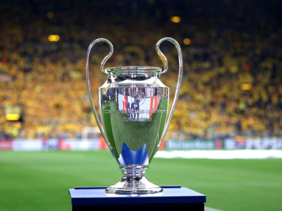 El trofeo de la UEFA Champions League