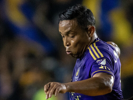 Fotografía de archivo del delantero colombiano del Orlando City, Luis Fernando Muriel, quien fue elegido este lunes como mejor jugador de la jornada 28 de la MLS.  EFE/ Miguel Sierra