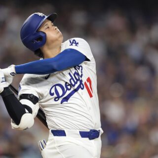 Shohei Ohtani de Los Angeles Dodgers durante un juego de la MLB. EFE/EPA/ALLISON DINNER