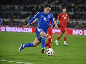 Giacomo Raspadori, en una foto de archivo con la selección italiana. EFE/EPA/RICCARDO ANTIMIANI UEFA