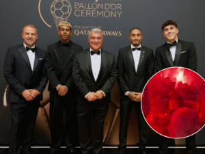 Delegación del Barcelona en la gala del Balón de Oro. / X: @FCBarcelona