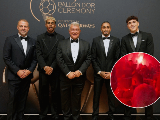 Delegación del Barcelona en la gala del Balón de Oro. / X: @FCBarcelona